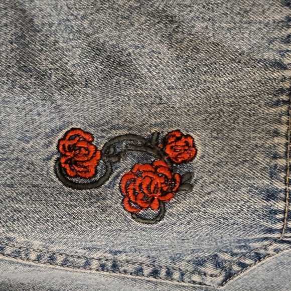 Detailed overalls with flower embroidery sz 16W - Picture 3 of 7